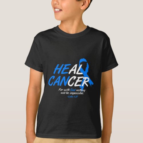 Can Heal Cancer Ataxia Awareness Month Gift Blue R T_Shirt