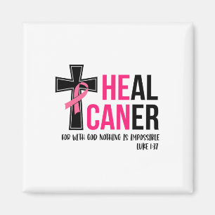 Can Heal Cancer Christian Ribbon Breast Cancer Awa Magnet