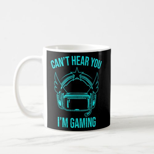 Can Hear You I M Gaming Funny Video Gamer Vr Heads Coffee Mug