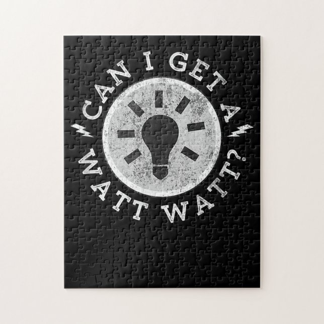 Can I Get a Watt Funny Lovers Electrician Engineer Jigsaw Puzzle (Vertical)