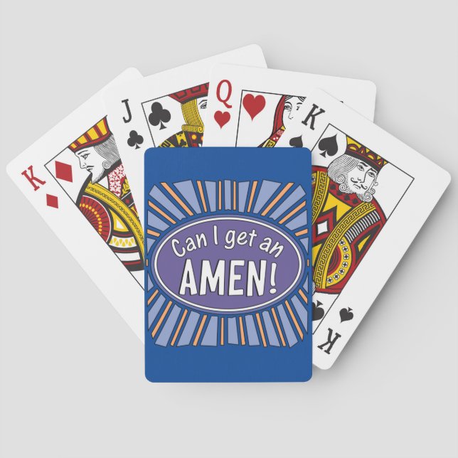 Can I get an AMEN!    Poker Cards (Back)