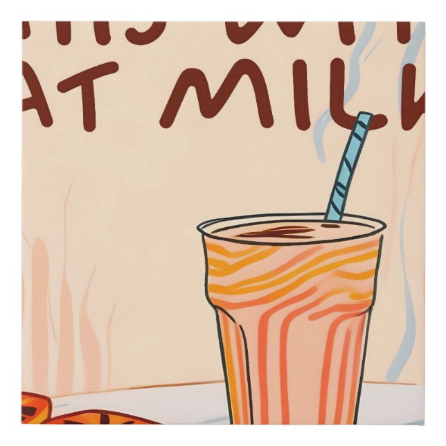 Can I Have this With Oat Milk? Faux Canvas Print (Front)