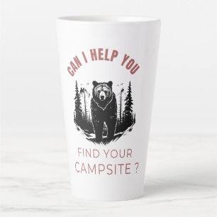 Can I Help You Find Your Campsite? – Funny Bear Latte Mug