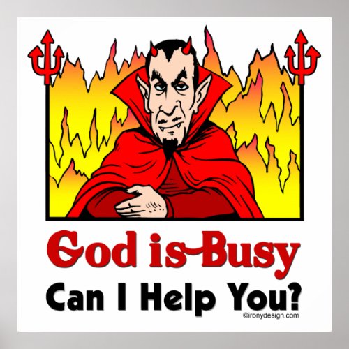 Can I Help You Religious Humor Poster