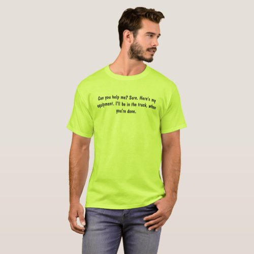 Can I help you response color T_shirt