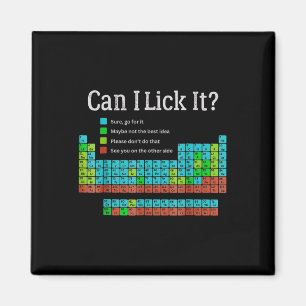 Can I Lick It Funny Back To School Periodic Table Magnet