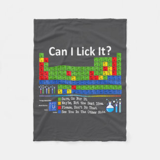 Can I Lick It Periodic Table Chart Science Teacher Fleece Blanket