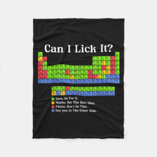 Can I Lick It Periodic Table Chart Science Teacher Fleece Blanket