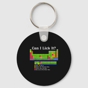 Can I Lick It Periodic Table Chart Science Teacher Keychain