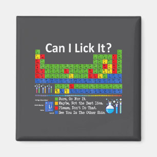 Can I Lick It Periodic Table Chart Science Teacher Magnet