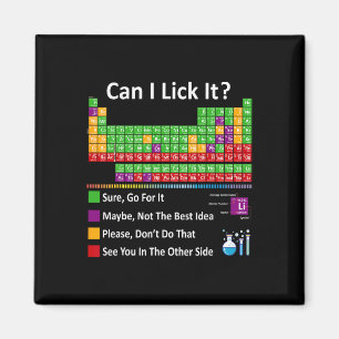 Can I Lick It Periodic Table Chart Science Teacher Magnet