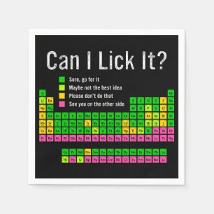 Can I Lick It Periodic Table Teacher Student Kids Napkins