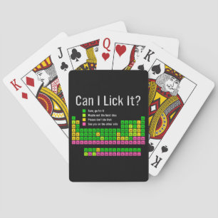 Can I Lick It Periodic Table Teacher Student Kids Poker Cards