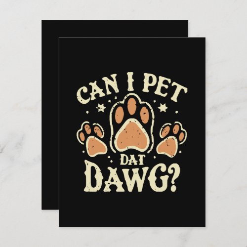 Can I Pet Dat Dawg RSVP Card