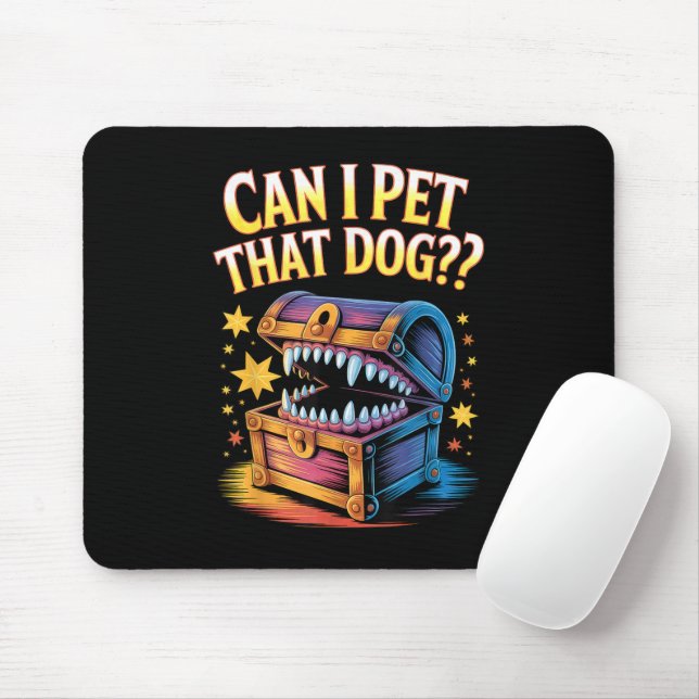 Can I Pet That Dog Funny Tabletop RPG Design Gift Mouse Pad (With Mouse)