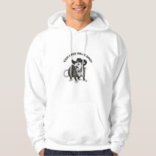 Can I Pet That Dog Meme Funny Opossum Animal Lover Hoodie