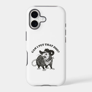 Can I Pet That Dog Meme Funny Opossum Animal Lover iPhone 17 Case