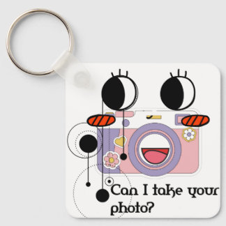 Can I take your photo? Camera art Keychain