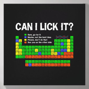 Can Lick- Periodic Table Funny Chemistry Science Canvas Photo Tile