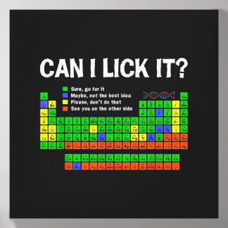 Can Lick- Periodic Table Funny Chemistry Science Canvas Photo Tile