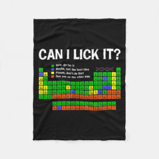Can Lick- Periodic Table Funny Chemistry Science Fleece Blanket