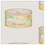 Can of salmon illustration fabric
