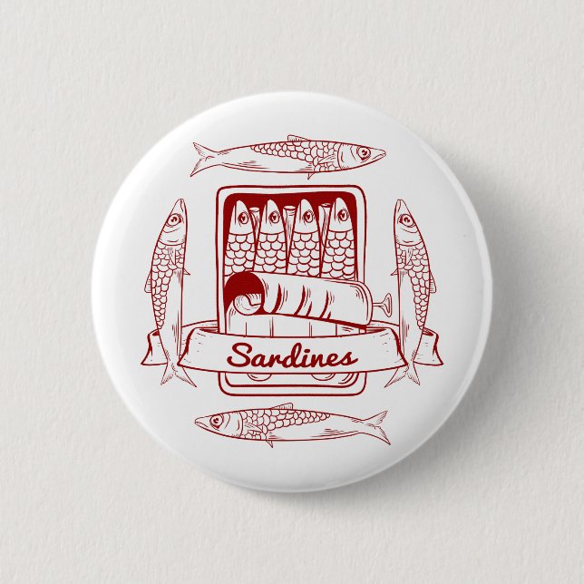 Can of sardines button (Front)