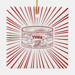 Can of tuna ceramic ornament