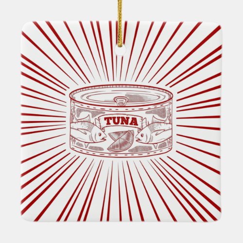 Can of tuna ceramic ornament