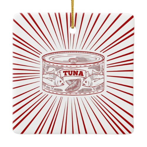 Can of tuna ceramic ornament