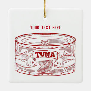 Can of tuna ceramic ornament