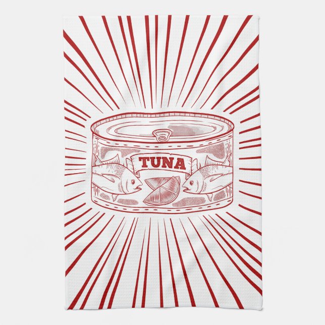 Can of tuna kitchen towel (Vertical)