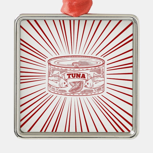 Can of tuna metal ornament (Front)