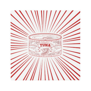 Can of tuna metal print