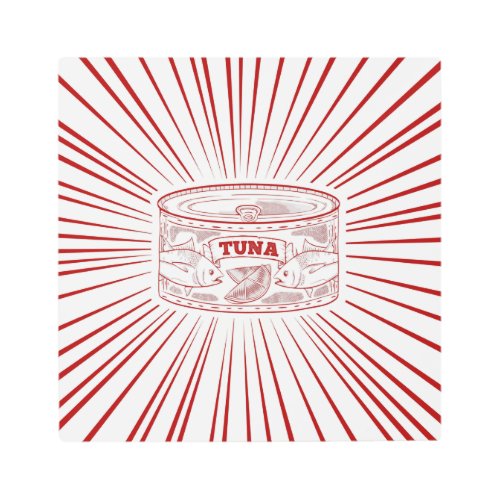 Can of tuna metal print