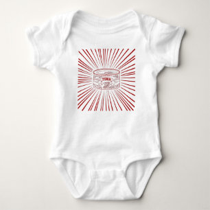 Can of tuna retro design baby bodysuit