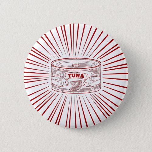 Can of tuna retro design button