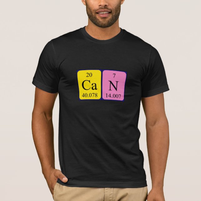 Can periodic table name shirt (Front)