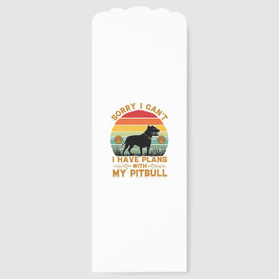 Can Plans Dog Pitbull Retro Sunset_1 Bookmarks