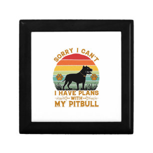 Can Plans Dog Pitbull Retro Sunset_1 Gift Box