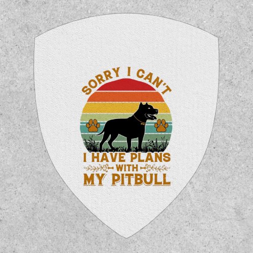 Can Plans Dog Pitbull Retro Sunset_1 Patch