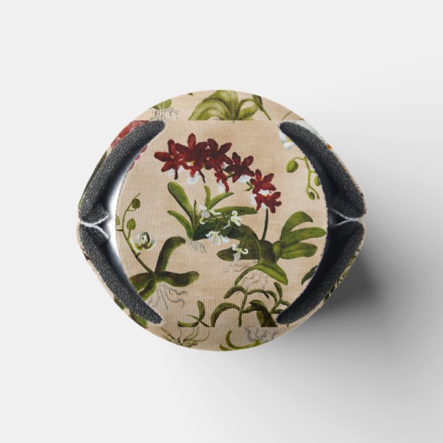 Can Sleeve - Orchid Print in Beige Cooler (Bottom)