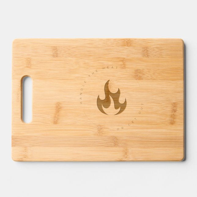 Can’t handle the heat funny cook gift idea engraved cutting board (Front)