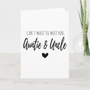 Can t Wait To Meet You Auntie And Uncle Card