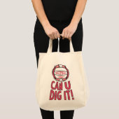 Can U Dig It Volleyball Pink Tote Bag (Front (Product))