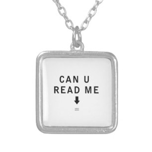 Can U Read Me - Krav Maga Silver Plated Necklace