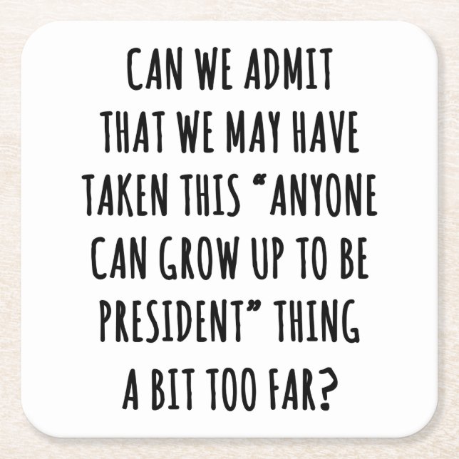 Can We Admit Square Paper Coaster (Front)