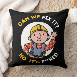 Can We Fix It Funny Repair Man - Bob The Builder Throw Pillow