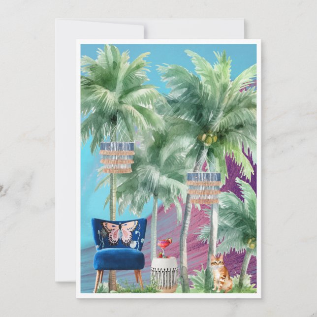 Can We Hang Out? Chair-Cat Holiday Card (Front)