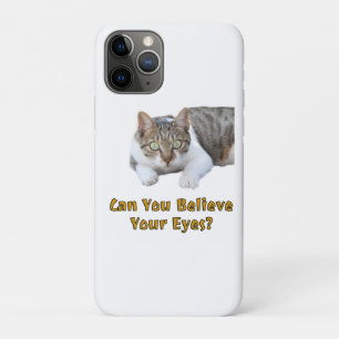 Can You Believe Your Eyes Cute Cat Art iPhone 11 Pro Case